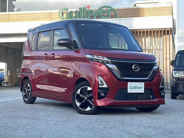 日産 ルークス ハイウェイスター X 沖縄県 2020(令2)年 8.1万km 赤Ⅱ 純正ナビ・TV・Bluetooth・CD・DVD/両側パワースライドドア/全方位カメラ/ETC/コーナーセンサー/衝突軽減システム/オートライト/ステアリングスイッチ/電動格納ミラー/リアロールサンシェード/リアサーキュレーター/LEDヘッドライト