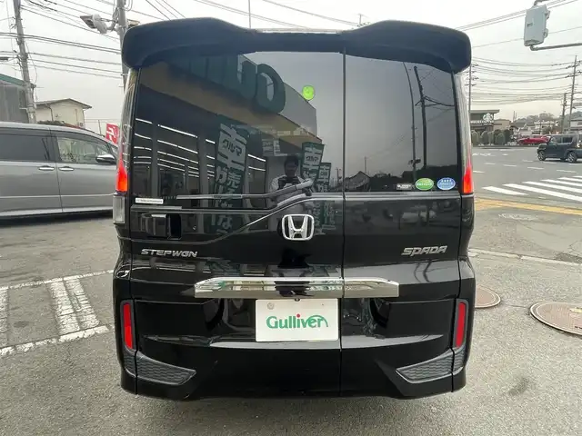 ホンダ ステップワゴン スパーダ クールスピリット 神奈川県 2015(平27)年 7.5万km プレミアムスパークルブラックパール 衝突軽減システム/レーンキープアシスト/横滑り防止装置/アダプティブクルーズコントロール/パドルシフト/カーテンエアバッグ/サイドエアバッグ/純正ナビ/FM/AM/BT/DVD/CD/フルセグTV/HDMI/USB/バックカメラ/純正フリップダウン/ハーフレザーシート/シートヒーターD席＋N席/ワクワクゲート/両側パワースライドドア/純正17インチAW/ウォークスルー/スマートキーx2本/オートライト/LEDヘッドライト/フォグランプ