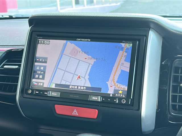 ホンダ Ｎ ＢＯＸ カスタム G Lパッケージ 広島県 2015(平27)年 6.1万km スマートブラック あんしんパッケージ/・シティブレーキアクティブシステム（低速域衝突軽減ブレーキ＋誤発進抑制機能）/・サイドエアバッグ＋カーテンエアバッグシステム/ヒルスタートアシスト/社外ナビ（AVIC-RZ99）/・DTV/CD/DVD/Bluetooth/MSV/SD/バックカメラ/ステアリングスイッチ（非連動）/両側パワースライドドア/オートリトラミラー/電動格納ウィンカーミラー/オートライト/リア席サンシェード/HIDヘッドライト/フォグランプ/スマートキー/プッシュスタート/前後ドライブレコーダー（ZDR015）/ETC（グローブボックス内）/純正14インチアルミホイール/ドアバイザー