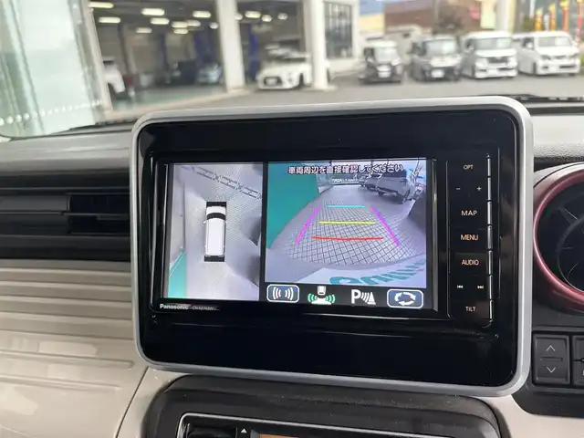 スズキ スペーシア HYBRID X 京都府 2018(平30)年 4.6万km シルキーシルバーメタリック ワンオーナー/スズキセーフティサポート/・デュアルセンサーブレーキサポート/・車線逸脱警報機能/・先行車発進お知らせ機能/・後退時ブレーキサポート/・誤発進抑制機能/・ふらつき警報機能/・ハイビームアシスト/ディーラーオプションメモリーナビ地デジ、Bluetooth/   型番　CN-RZ743W/全方位モニター/運転席シートヒーター/ヘッドアップディスプレイ/前後ドライブレコーダー/ステアリングスイッチ/両側パワースライドドア /LEDヘッドランプ/スペアキー