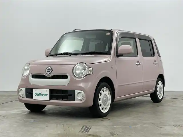 ダイハツ ミラ ココア X 岡山県 2016(平28)年 4.8万km ムースピンクパール 社外ＳＤナビ【MDV-D502BT】/（フルセグ／Ｂｌｕｅｔｏｏｔｈ／ＦＭ・ＡＭ／ＵＳＢ　）/純正フロアマット/スマートキー　/アイドリングストップ　/横滑り防止装置　/ヘッドライトレベライザー　/電格ミラー　/ミュージックサーバー/ミュージックプレイヤー/ＡＣＣ/純正ホイールキャップ
