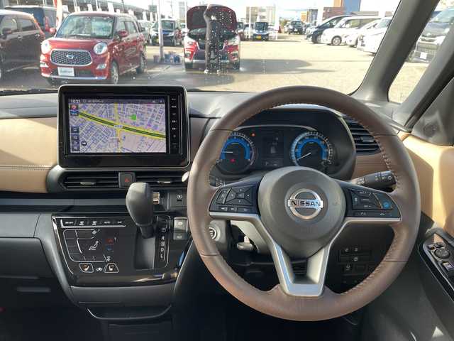 日産 ルークス HWS Gターボ プロパイロットED 石川県 2022(令4)年 3.6万km ベージュ ワンオーナー　４ＷＤ　純正９型ナビ　フルセグＴＶ　全方位カメラ　ＬＥＤヘッドライト　両側パワースライド　プロパイロット　純正アルミ　ＥＴＣ　ドラレコ　シートヒーター　インテリキー　プッシュスタート