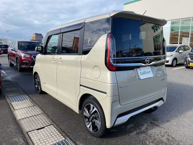 日産 ルークス HWS Gターボ プロパイロットED 石川県 2022(令4)年 3.6万km ベージュ ワンオーナー　４ＷＤ　純正９型ナビ　フルセグＴＶ　全方位カメラ　ＬＥＤヘッドライト　両側パワースライド　プロパイロット　純正アルミ　ＥＴＣ　ドラレコ　シートヒーター　インテリキー　プッシュスタート