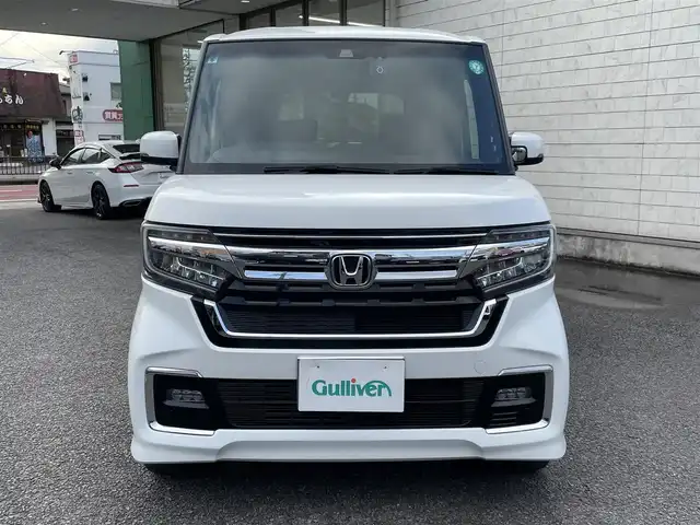 ホンダ Ｎ ＢＯＸ カスタム L 大分県 2021(令3)年 2.1万km プラチナホワイトパール 〇純正メモリーナビ/　CD/DVD/フルセグ/BT/USB/〇バックカメラ/〇クリアランスソナー/〇横滑り防止/〇LKA/〇ホンダセンシング/〇ACC/〇ヘッドライトレベライザー/〇片側パワースライドドア/〇ステアリングスイッチ/〇フロアマット/〇ドアバイザー/〇プライバシーガラス/〇ウインカーミラー/〇ドライブレコーダー/〇保証書/〇取扱説明書/〇スペアキー