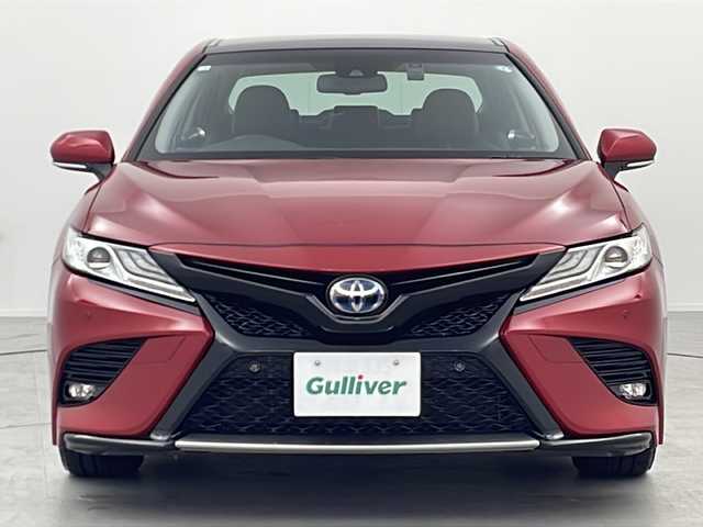 トヨタ カムリ WS 千葉県 2018(平30)年 5.7万km エモーショナルレッドⅡ ９インチナビ　バックカメラ　フルセグ　サンルーフ　トヨタセーフティーセンス　レーダークルーズコントロール　ＰＣＳ　ＬＴＡ　ＡＨＢ　パワーシート　ＥＴＣ　ドラレコ　ＬＥＤライト　オートライト　１７ＡＷ/純正9インチナビ/バックカメラ/フルセグ/サンルーフ/トヨタセーフティーセンス/・レーダークルーズコントロール/・プリクラッシュセーフティシステム/・レーントレーシングアシスト/・オートマチックハイビーム/・クリアランスソナー/パワーシート（D席）/ドライブレコーダー/LEDヘッドライト/純正17インチAW/スマートキー×2