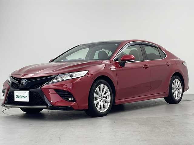 トヨタ カムリ WS 千葉県 2018(平30)年 5.7万km エモーショナルレッドⅡ ９インチナビ　バックカメラ　フルセグ　サンルーフ　トヨタセーフティーセンス　レーダークルーズコントロール　ＰＣＳ　ＬＴＡ　ＡＨＢ　パワーシート　ＥＴＣ　ドラレコ　ＬＥＤライト　オートライト　１７ＡＷ/純正9インチナビ/バックカメラ/フルセグ/サンルーフ/トヨタセーフティーセンス/・レーダークルーズコントロール/・プリクラッシュセーフティシステム/・レーントレーシングアシスト/・オートマチックハイビーム/・クリアランスソナー/パワーシート（D席）/ドライブレコーダー/LEDヘッドライト/純正17インチAW/スマートキー×2