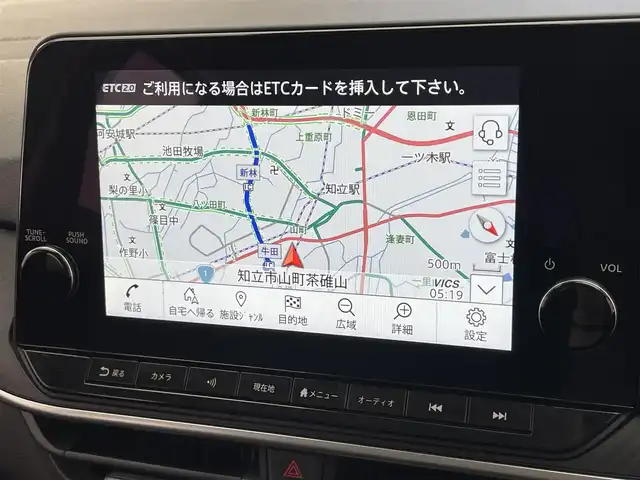 日産 ノート X 愛知県 2021(令3)年 5万km ビビットブルー / スーパーブラック 2トーン 純正９型ディスプレイナビ　フルセグＴＶ　ＨＤＭＩ　カープレイ対応　全方位カメラ　デジタルインナーミラー　エマージェンシーブレーキ　衝突軽煙装置　ＬＥＤオートライト　純正ドラレコ　ワイヤレス充電　電動パーキングブレーキ　フォグランプ　コーナーセンサー　BSM　禁煙車