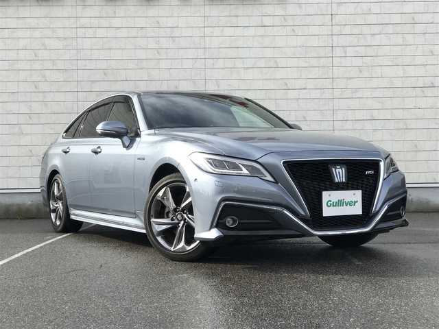 トヨタ クラウン ハイブリッド RS Four 富山県 2019(令1)年 2万km プレシャスガレナ 4WD/純正ナビ/フルセグTV/Bluetooth/全周囲カメラ/前後ドライブレコーダー/プリクラッシュセーフティ/レーンキープアシスト/クリアランスソナー/ブラインドスポットモニター/パーキングアシスト/レーダークルーズコントロール/黒レザーシート/パワーシート/エンジンスターター/スマートキー/プッシュスタート/革巻きステアリング/ステアリングスイッチ/ETC2.0
