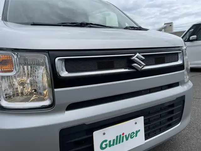 スズキ ワゴンＲ HYBRID FX 山形県 2018(平30)年 1.9万km シルキーシルバーメタリック 4WD/社外オーディオ/アイドリングストップ/シートヒーター/ミラーヒーター/横滑り防止装置/ヘッドライトレベライザー/キーレスキー/純正フロアマット/ドアバイザー/スペアキーあり