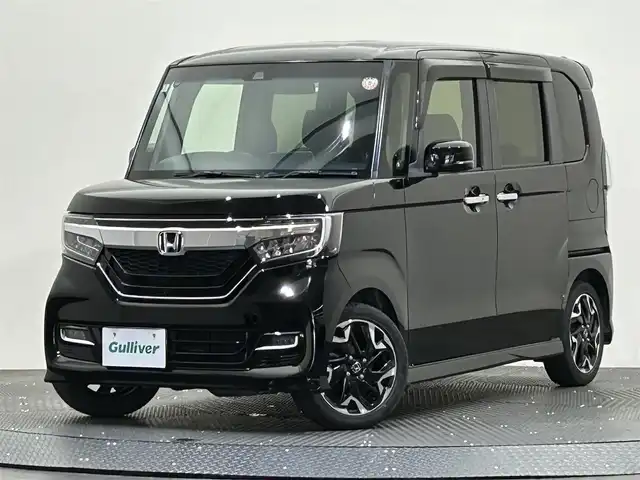 ホンダ Ｎ ＢＯＸ カスタム G L ターボ ホンダセンシング 愛媛県 2018(平30)年 4.3万km クリスタルブラックパール 純正SDナビ（Bluetooth フルセグTV CD　DVD　）　バックカメラ 両側パワースライドドア レーダークルーズコントロール LEDヘッドライト 衝突軽減  オートライト ハーフレザー