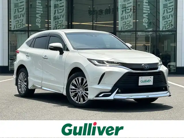 トヨタ ハリアー ハイブリッド Z 岡山県 2020(令2)年 8.4万km ホワイトパールクリスタルシャイン モデリスタエアロ/トヨタセーフティーセンス（衝突軽減、レーンキープ、ｅｔｃ）/デジタルインナーミラー/ブラインドスポットモニター/ヘッドアップディスプレイ/パワーバックドア/アラウンドビューモニター/ＥＴＣ2.0/オートハイビーム