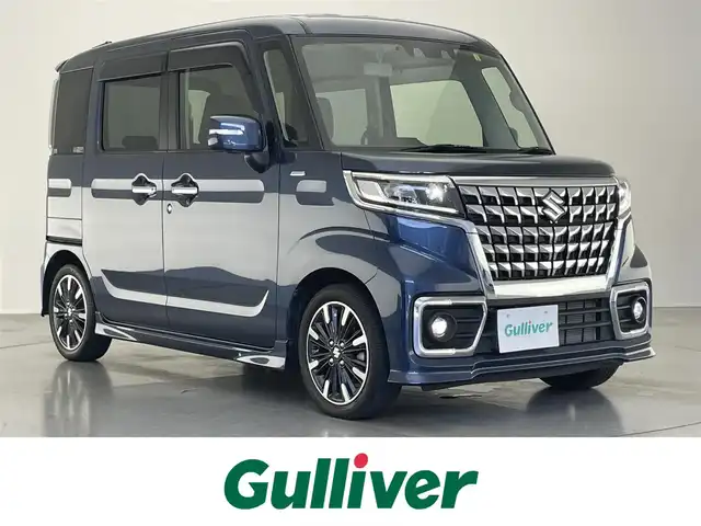 スズキ スペーシア カスタム HYBRID XS ターボ 愛知県 2022(令4)年 2.9万km インディゴブルーメタリック 純正８型ナビ　フルセグＴＶ　全方位カメラ　シートヒーター　デュアルカメラブレーキ　衝突軽減　追従クルコン　ＬＥＤオートライト　ＨＵＤ　ＥＴＣ　両側パワースライドドア　ＬＥＤオートライト　フォグ　リヤパーキングセンサー　禁煙車