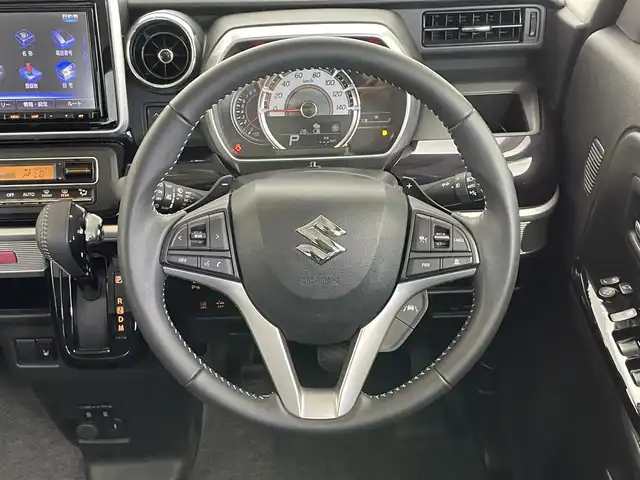 スズキ スペーシア カスタム HYBRID XS ターボ 愛知県 2022(令4)年 2.9万km インディゴブルーメタリック 純正８型ナビ　フルセグＴＶ　全方位カメラ　シートヒーター　デュアルカメラブレーキ　衝突軽減　追従クルコン　ＬＥＤオートライト　ＨＵＤ　ＥＴＣ　両側パワースライドドア　ＬＥＤオートライト　フォグ　リヤパーキングセンサー　禁煙車