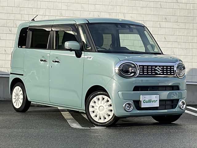 スズキ ワゴンＲ スマイル HYBRID X 山形県 2022(令4)年 1.1万km オフブルーM 禁煙車/デュアルカメラブレーキサポート/スズキセーフティサポート/・後退時ブレーキサポート/・車線逸脱抑制制御機能/・車線逸脱警報機能/・パーキングソナー/・横滑り防止装置（ＥＳＰ）/純正ナビ(CD.DVD.USB.smartphoneLink)/全方位カメラ/フルセグ/両側パワースライドドア/アイドリングストップ/ドライブレコーダー/プッシュスタート/スマートキー/LEDヘッドライト