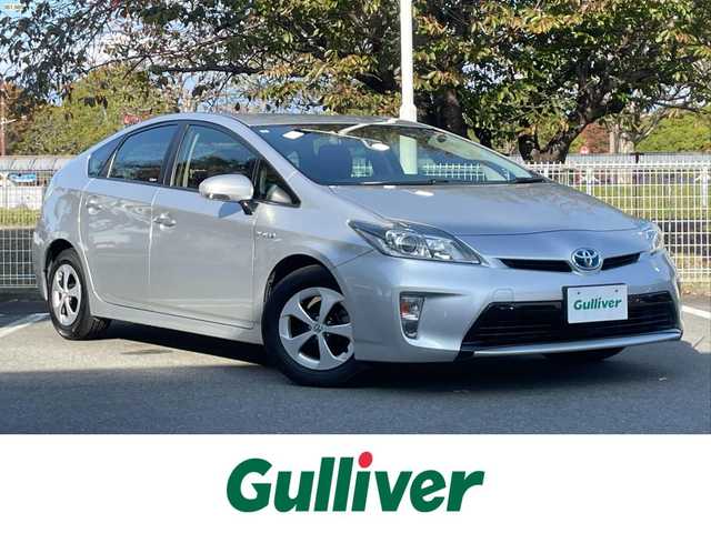 トヨタ プリウス S 静岡県 2013(平25)年 5.2万km シルバーM 純正ナビ /地デジ　/Bカメラ　/ドラレコ　/ステアリングスイッチ　/オートライト　/ビルトインETC　/ISOFIX　/ウィンカーミラー　/デンカク　/スマートキー　/保証書　/取説　