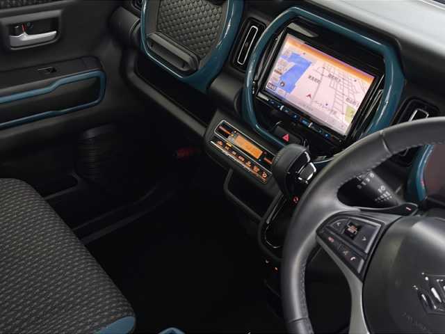 スズキ ハスラー HYBRID X ターボ 山口県 2020(令2)年 3.7万km デニムブルー ガンメタリック 2トーン デュアルカメラブレーキ/レーンキープ/レーダークルーズ/社外8インチSDナビ（AVIC-RL711）/ フルセグTV/CD/DVD/Bluetooth/USB/Bカメラ/LEDヘッドライト/オートライト/ウィンカーミラー/シートヒーター/パドルシフト/ETC/純正15インチアルミホイール/純正フロアマット