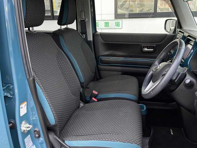 スズキ ハスラー HYBRID X ターボ 山口県 2020(令2)年 3.7万km デニムブルー ガンメタリック 2トーン デュアルカメラブレーキ/レーンキープ/レーダークルーズ/社外8インチSDナビ（AVIC-RL711）/ フルセグTV/CD/DVD/Bluetooth/USB/Bカメラ/LEDヘッドライト/オートライト/ウィンカーミラー/シートヒーター/パドルシフト/ETC/純正15インチアルミホイール/純正フロアマット