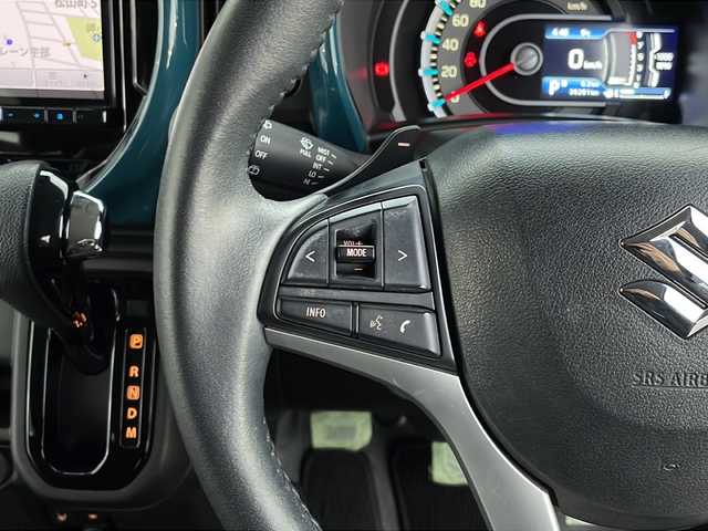 スズキ ハスラー HYBRID X ターボ 山口県 2020(令2)年 3.7万km デニムブルー ガンメタリック 2トーン デュアルカメラブレーキ/レーンキープ/レーダークルーズ/社外8インチSDナビ（AVIC-RL711）/ フルセグTV/CD/DVD/Bluetooth/USB/Bカメラ/LEDヘッドライト/オートライト/ウィンカーミラー/シートヒーター/パドルシフト/ETC/純正15インチアルミホイール/純正フロアマット