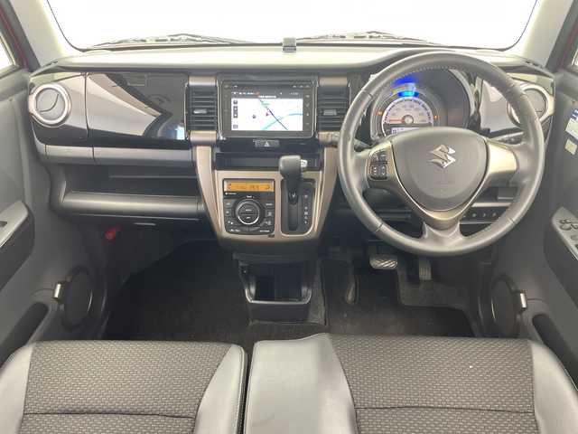 スズキ ハスラー Jスタイル Ⅱ 千葉県 2017(平29)年 5万km フェニックスレッドパール/ブルーイッシュブラックパール 禁煙車/アラウンドビューモニター/純正メモリナビ/BT/DVD/CD/USB/SD/iPod/フルセグテレビ/衝突軽減ブレーキ/オートマチックハイビーム/レーンキープアシスト/プッシュスタート/ETC/シートヒーター(D＋N)/純正LEDヘッドライト/オートライト/ベンチシート/純正フロアマット/アイドリングストップ/純正１５インチAW