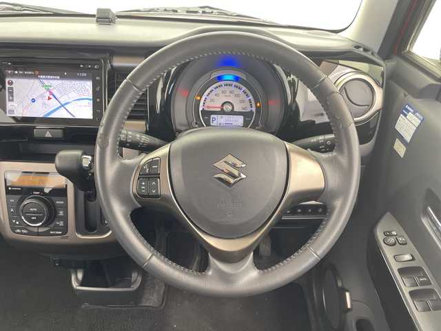 スズキ ハスラー Jスタイル Ⅱ 千葉県 2017(平29)年 5万km フェニックスレッドパール/ブルーイッシュブラックパール 禁煙車/アラウンドビューモニター/純正メモリナビ/BT/DVD/CD/USB/SD/iPod/フルセグテレビ/衝突軽減ブレーキ/オートマチックハイビーム/レーンキープアシスト/プッシュスタート/ETC/シートヒーター(D＋N)/純正LEDヘッドライト/オートライト/ベンチシート/純正フロアマット/アイドリングストップ/純正１５インチAW