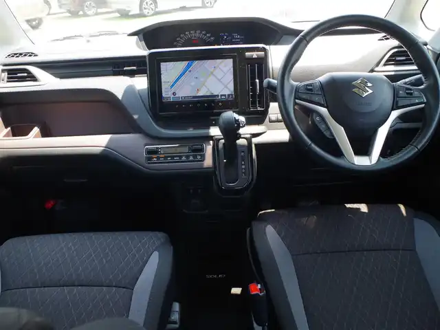スズキ ソリオ バンディット HV MV 千葉県 2021(令3)年 4.5万km スピーディーブルーM スズキセーフティサポート/ヘッドアップディスプレイ/両側パワースライドドア/前席シートヒーター/純正メモリーナビ/地デジTV/【DVD/CD再生機能　Bluetooth接続】/全方位モニター/革巻きステアリング/ステアリングスイッチ/ETC/LEDヘッドライト/フォグライト/ウインカーミラー/リアコーナーセンサー/純正15インチアルミホイル/サイド/カーテンエアバッグ/携帯リモコン