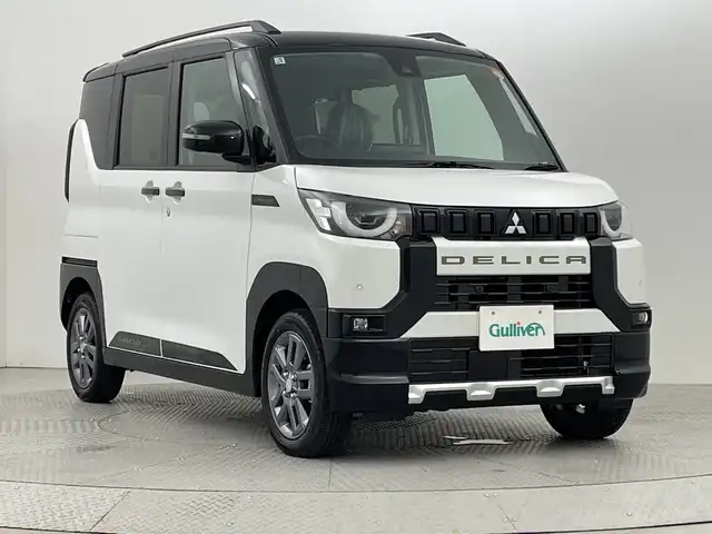 三菱 デリカミニ T プレミアム 新潟県 2025(令7)年 0.1千km アメジストブラック/シルキーホワイト 4WD/純正9型ディスプレイオーディオ/Bluetooth/AppleCarPlay/AndroidAuto/全周囲カメラ/両側パワースライドドア/レーダークルーズコントロール/LEDオートライト/フォグランプ/ハーフレザーシート/シートヒーター/純正15インチアルミホイール/ルーフレール/純正ラバーフロアマット/パドルシフト/ステアリングリモコン/ステアリングヒーター/デジタルインナーミラー/プラズマクラスター/スマートキー