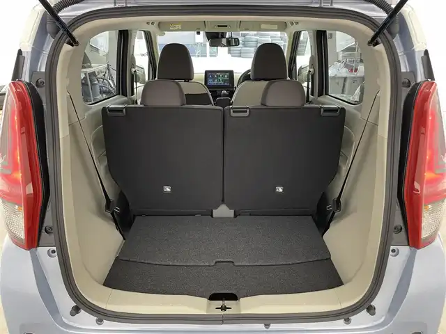 日産 デイズ X 滋賀県 2024(令6)年 1.1万km ライトブルーⅡ 禁煙車/純正9インチディスプレイオーディオ/Bluetooth/USB/AppleCarPlay/AndroidAuto/HDMI/ETC/アラウンドビューカメラ/衝突軽減ブレーキ/前方ドライブレコーダー/LEDヘッドライト/プッシュスタート/純正アルミホイール