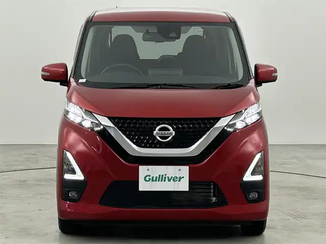 日産 デイズ ハイウェイスターX 福岡県 2021(令3)年 0.9万km スパークリングレッドM 純正９型ナビ（ＢＴ，フルセグＴＶ）　/全方位カメラ　/前後ドライブレコーダー　/コーナーセンサー　/エマージェンシーブレーキ　/レーンキープ　/先行車発進お知らせ　/純正１４インチアルミホイール　/ＬＥＤヘッドライト