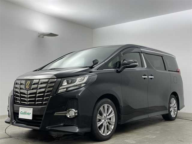 トヨタ アルファード S Aパッケージ タイプブラック 岡山県 2017(平29)年 5.9万km ブラック アルパインビックX9インチナビ(X9Z)/　(フルセグTV/BT/CD/DVD/MSV/HDMI)/アルパイン12.8インチフリップダウンモニター/両側電動スライドドア/電動リアゲート/前後コーナーセンサー/バックカメラ/衝突軽減ブレーキシステム/100V電源/踏み間違い防止/社外前後ドラレコ/ビルトインETC/スマートキー/純正18インチAW/LEDヘッドライト/オートブレーキホールド/オートライト/ウッドコンビステアリング/ステアリングスイッチ/チルトステアリング/シートリフター/ウィンカーミラー/フロアマット/ドアバイザー/横滑り防止/7人乗り