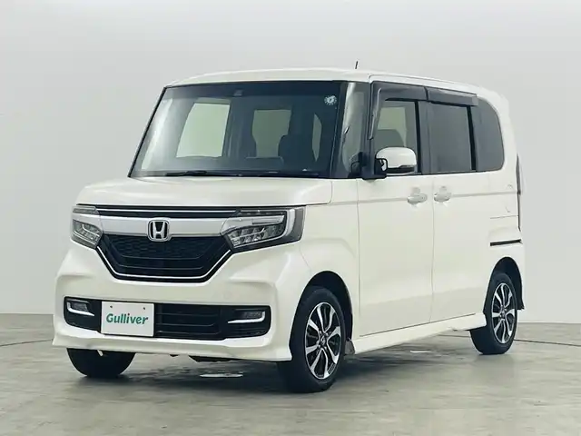 ホンダ Ｎ ＢＯＸ カスタム G L ホンダセンシング 福島県 2018(平30)年 6.2万km プレミアムホワイトパールⅡ 4WD/ホンダセンシング/・衝突被害軽減ブレーキ/・誤発進抑制/・車線維持支援システム/・アダプティブクルーズコントロール/・オートハイビーム/・前後コーナーセンサー/メモリナビ/型番：AVIC-RZ700/・AM/FM/CD/DVD/BT/フルセグTV/・バックカメラ/・ETC/パワースライドドア/プッシュスタート/・スマートキー/・スペアキー/チップアップ＆ダイブダウン機構付スライドリアシート/・シートヒーター/LEDヘッドライト/・オートライト/・フォグランプ/ヒーテッドドアミラー/アイドリングストップ