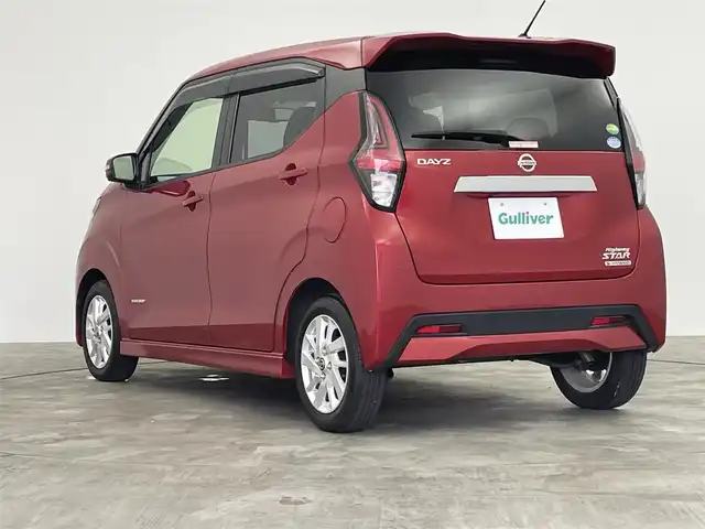 日産 デイズ ハイウェイスターX 群馬県 2019(令1)年 3.5万km スパークリングレッドM 衝突軽減　全方位カメラ　純正ナビ　前後コーナーセンサー　前後ドライブレコーダー　ＬＥＤヘッドライト　純正１４インチアルミホイール　ＥＴＣ　アイドリングストップ　禁煙車