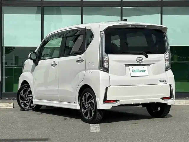 ダイハツ ムーヴ カスタム RS ハイパー SAⅢ 和歌山県 2018(平30)年 6.8万km パールホワイトⅢ 純正7インチナビ（NMZK-W６８D)/フルセグTV/BT/CD/DVD/衝突軽減ブレーキ/オートライト/後方コーナーセンサー/前後ドラレコ/シートヒーター/ハーフレザーシート/LEDヘッドライト/フォグランプ/純正アルミ/純正フロアマット
