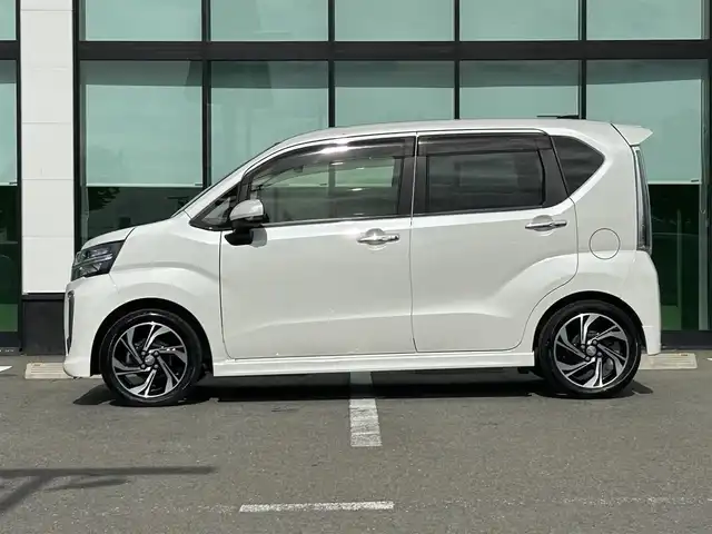 ダイハツ ムーヴ カスタム RS ハイパー SAⅢ 和歌山県 2018(平30)年 6.8万km パールホワイトⅢ 純正7インチナビ（NMZK-W６８D)/フルセグTV/BT/CD/DVD/衝突軽減ブレーキ/オートライト/後方コーナーセンサー/前後ドラレコ/シートヒーター/ハーフレザーシート/LEDヘッドライト/フォグランプ/純正アルミ/純正フロアマット