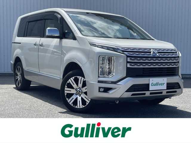 三菱 デリカＤ：５ P 滋賀県 2021(令3)年 3.8万km ウォームホワイトP/スターリングシルバーM 純正10インチナビ/(Bluetooth/フルセグ/CD/DVD/AM/FM)/衝突軽減ブレーキ/レーダークルーズコントロール/パノラミックビューモニター/レーンキープアシスト/ブラインドスポットモニター/両側電動スライドドア/オートステップ/電動リアゲート/電動パーキング/ブレーキホールド/D席パワーシート/前席シートヒーター/革ステアリングリモコン/ステアリングヒーター/LEDオートライト/オートハイビーム/フォグ/オートワイパー/パドルシフト/ETC/電動格納ミラー