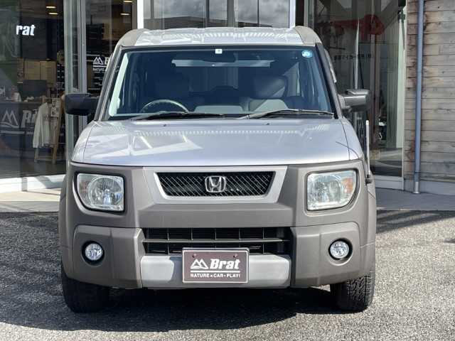 ホンダ エレメント 福島県 2003(平15)年 4.3万km サテンシルバーメタリック AIS検査済み/【2503042038】/HIDヘッドライト/フォグランプ/サイドステップ/社外オーディオ/純正フロアマット/ドアバイザー