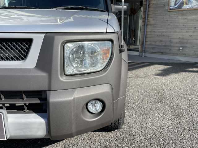 ホンダ エレメント 岩手県 2003(平15)年 4.3万km サテンシルバーメタリック AIS検査済み/【2503042038】/HIDヘッドライト/フォグランプ/サイドステップ/社外オーディオ/純正フロアマット/ドアバイザー/ATOTO