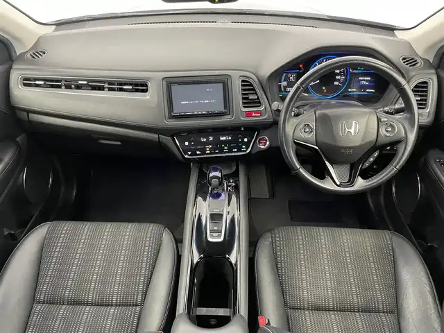 ホンダ ヴェゼル ハイブリッド Z 埼玉県 2014(平26)年 5.6万km モルフォブルーP モデューロエアロ 社外ナビ CTBA シートヒーター ETC ハーフレザーシート あんしんパッケージ コンフォートビューパッケージ LEDヘッドライト パドルシフト ハーフレザーシート スマートキー