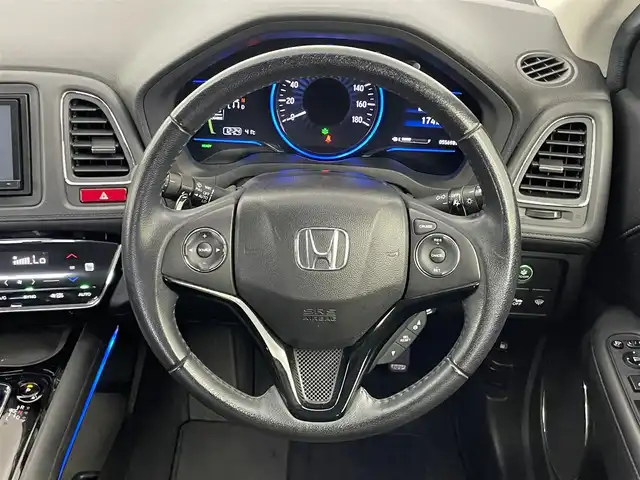 ホンダ ヴェゼル ハイブリッド Z 埼玉県 2014(平26)年 5.6万km モルフォブルーP モデューロエアロ 社外ナビ CTBA シートヒーター ETC ハーフレザーシート あんしんパッケージ コンフォートビューパッケージ LEDヘッドライト パドルシフト ハーフレザーシート スマートキー