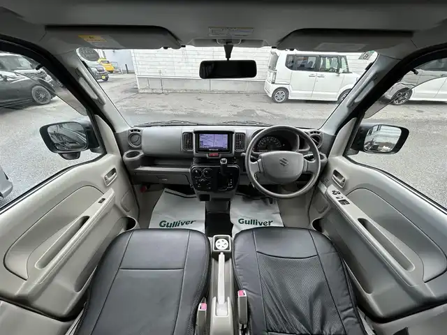 スズキ エブリイ PC リミテッド 山形県 2016(平28)年 7.1万km ブルーイッシュブラックパール3 4WD/カラーコード：ZJ3/SDナビ/（CD/AM/FM/AUX/BT/フルセグ）/4WD/純正フロアマット/純正ドアバイザー/電動格納ミラー/パワーウィンドウ/パワーステアリング/ハイルーフ/エアコン/ダブルエアバッグ/ABS/スタッドレス積み込み（鉄ホイール）