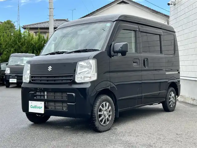 スズキ エブリイ PC リミテッド 山形県 2016(平28)年 7.1万km ブルーイッシュブラックパール3 4WD/カラーコード：ZJ3/SDナビ/（CD/AM/FM/AUX/BT/フルセグ）/4WD/純正フロアマット/純正ドアバイザー/電動格納ミラー/パワーウィンドウ/パワーステアリング/ハイルーフ/エアコン/ダブルエアバッグ/ABS/スタッドレス積み込み（鉄ホイール）