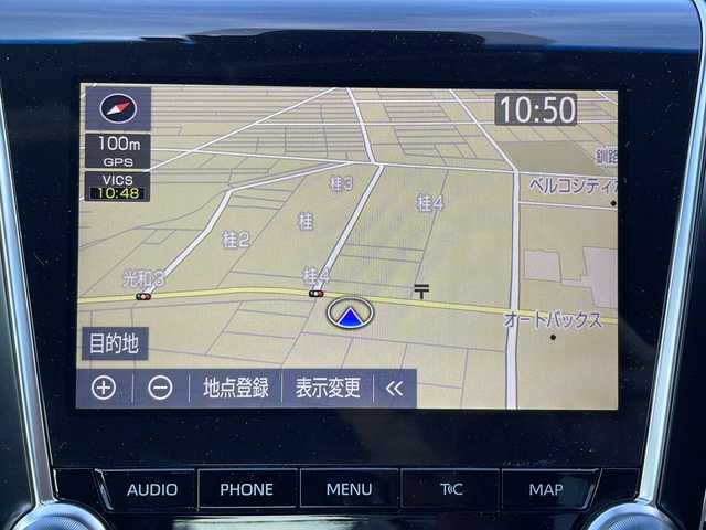 トヨタ クラウン ハイブリッド RS 道東・釧路十勝 2018(平30)年 4万km プレシャスシルバー BLITZ車高調/純正T-Connectナビ/　(AM/FM/CD/DVD/Miracast/BT)/プリクラッシュセーフティ/レーンキープアシスト/レーダークルーズコントロール/オートハイビーム/パーキングアシスト/前後コーナーセンサー/BSM/RCTA/2.0ETC/前席シートヒーター/ハンドルヒーター/パドルシフト/社外前ドライブレコーダー/電子パーキング/横滑り防止装置/LEDヘッドライト/オートライト/ブレーキホールド/革巻ステアリング