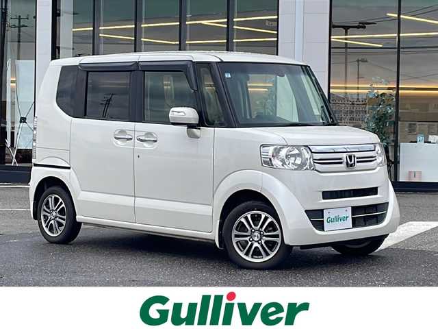 ホンダ Ｎ ＢＯＸ G Lパッケージ 新潟県 2015(平27)年 5.4万km プレミアムホワイトパールⅡ 4WD/メモリナビ:VXM-155VSi/（Bluetooth/FM/AM/ワンセグ）/バックカメラ/D/N席シートヒーター/両側パワースライドドア/純正14インチアルミホイール/プッシュスタート/ドアバイザー/社外ETC/HIDヘッドライト/オートライト/オートエアコン/衝突軽減ブレーキ