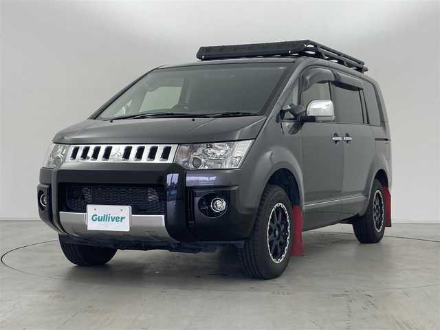 三菱 デリカＤ：５ ジャスパー 群馬県 2018(平30)年 7.9万km アイガーグレーM/ダイヤモンドブラックマイカ 4WD/社外SDナビ/（フルセグTV/Bluetooth/CD/DVD）/バックカメラ/両側パワースライドドア/クルーズコントロール/シートヒーター/パワーシート/パドルシフト/社外ドラレコ機能付デジタルインナーミラー/マッドフラップ/ルーフキャリア/リアラダー