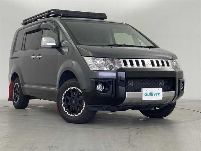 三菱 デリカＤ：５ ジャスパー 群馬県 2018(平30)年 7.9万km アイガーグレーM/ダイヤモンドブラックマイカ 4WD/社外SDナビ/（フルセグTV/Bluetooth/CD/DVD）/バックカメラ/両側パワースライドドア/クルーズコントロール/シートヒーター/パワーシート/パドルシフト/社外ドラレコ機能付デジタルインナーミラー/マッドフラップ/ルーフキャリア/リアラダー