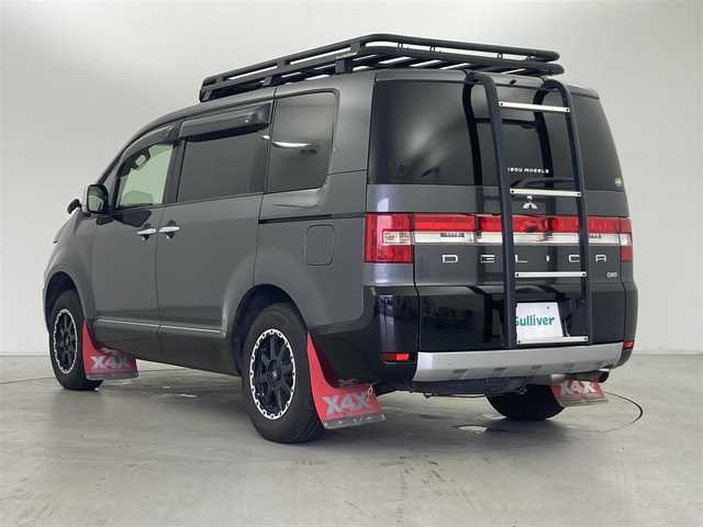 三菱 デリカＤ：５ ジャスパー 群馬県 2018(平30)年 7.9万km アイガーグレーM/ダイヤモンドブラックマイカ 4WD/社外SDナビ/（フルセグTV/Bluetooth/CD/DVD）/バックカメラ/両側パワースライドドア/クルーズコントロール/シートヒーター/パワーシート/パドルシフト/社外ドラレコ機能付デジタルインナーミラー/マッドフラップ/ルーフキャリア/リアラダー