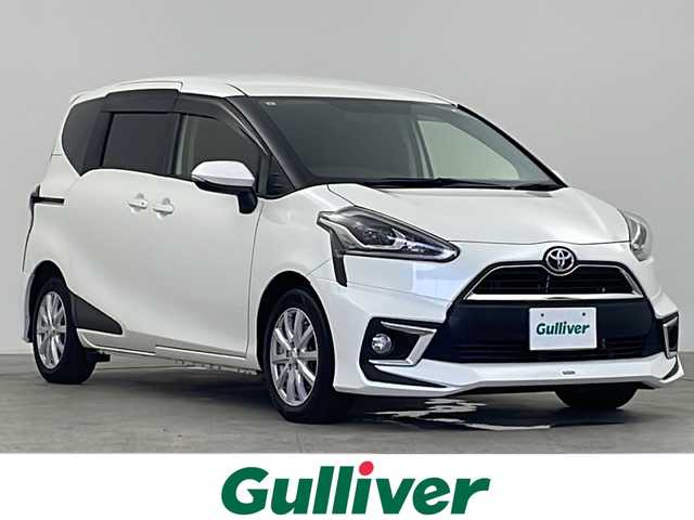 トヨタ シエンタ G 千葉県 2017(平29)年 4.9万km ホワイトパールクリスタルシャイン モデリスタエアロ/社外メモリナビ/　CD/DVD/BT/フルセグTV/両側パワースライドドア/ビルトインETC/バックカメラ/電動格納ミラー/革巻きステアリング/ステアリングスイッチ/スマートキー＆プッシュスタート/LEDヘッドライト