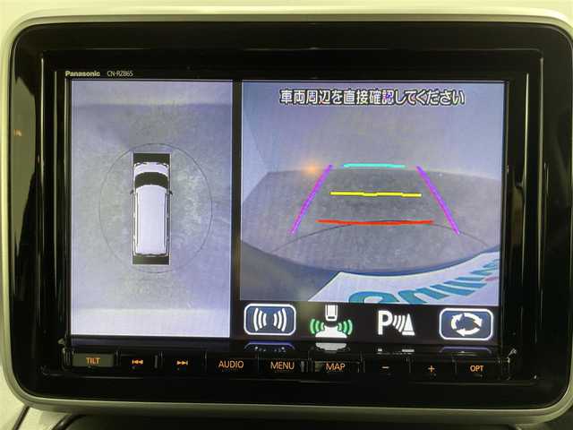 スズキ スペーシア ギア HYBRID XZ 群馬県 2021(令3)年 2.9万km デニムブルー ガンメタリック 2トーン 禁煙車　純正８型ナビ　全方位カメラ　両側パワスラ　デュアルサポート　アダクティブクルーズコントロール　ＬＫＡ　ＥＴＣ　オートマチックハイビーム　衝突軽減システム　シートヒーター　アイドリングストップ