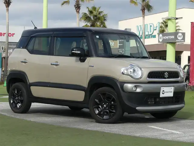 スズキ クロスビー HYBRID MZ 千葉県 2019(平31)年 3.2万km キャラバンアイボリーパールメタリック/ブラック 2トーンルーフ 175/60R16/スズキセーフティサポート/クルーズコントロール/アイドリングストップ/社外メモリーナビ/地デジTV/【DVD/CD再生機能　Bluetooth接続】/バックカメラ/前席シートヒーター/革巻きステアリング/パドルシフト/ETC/LEDヘッドライト/フォグライト/ウインカーミラー/純正16インチアルミホイル/サイド/カーテンエアバッグ/スマートキー