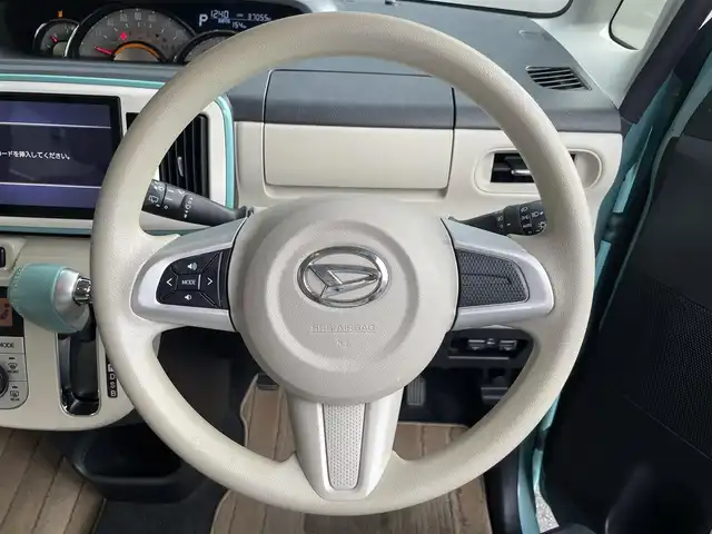 ダイハツ ムーヴ キャンバス G ホワイトアクセント リミテッド SAⅢ 滋賀県 2020(令2)年 3.7万km ファインミントメタリック 純正8インチナビ/両側電動スライドドア/レーンキープアシスト/横滑り防止装置/全方位カメラ/衝突軽減装置/アイドリングストップ/ドライブレコーダー/ETC/ステアリングスイッチ/LEDヘッドライト/電動格納ミラー/プッシュスタート