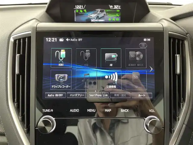 スバル フォレスター ハイブリッド アドバンス 群馬県 2023(令5)年 3.2万km クリスタルブラックシリカ アイサイトセイフティプラス(視界拡張)/・フロントビューモニター/・スマートリヤビューモニター/シルバー塗装ルーフレール(ロープホール付き)/＝＝＝＝＝/純正パナソニックビルトイン8インチナビ/・AM/FM/CD/DVD/Blu-ray/Bluetooth/HDMI/フルセグTV/・AppleCarPlay/AndroidAuto/・ドライブレコーダー連動/＝＝＝＝＝/アイサイトセイフティプラス（視界拡張／運転支援）　シルバールーフレール　純正８インチナビ　バックカメラ　純正ドライブレコーダー　パワーバックドア　ＥＴＣ　前席／後席左右シートヒーター　衝突軽減　禁煙車